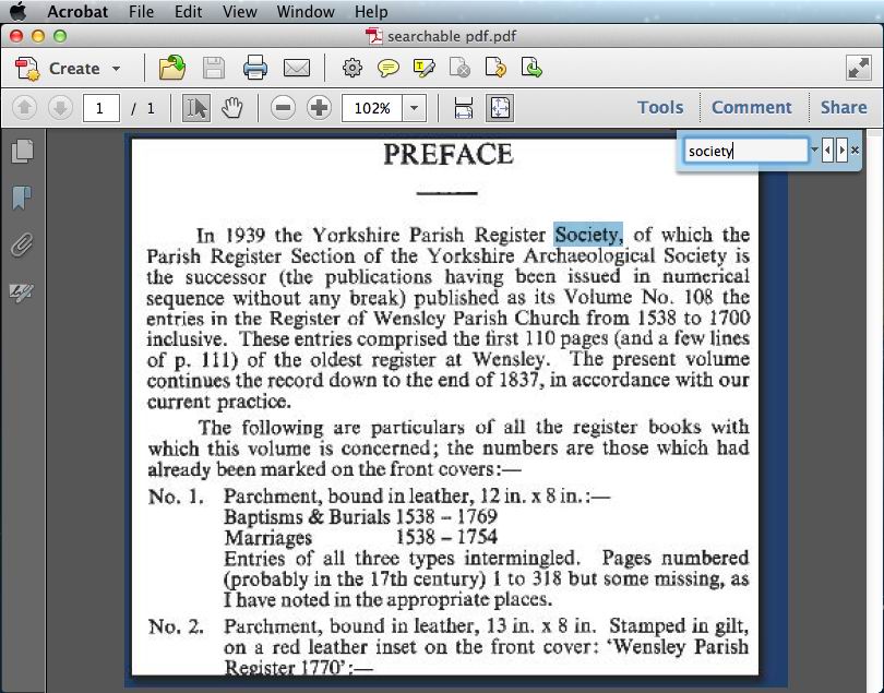 Turn paper documents into searchable PDFs